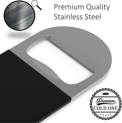 Bartender Bottle Openers, Beer Bottle Openers, Speed Openers 3 Pack by Premium Cold One. Professional Grade: Rubber Coated, Stainless Steel. Large...