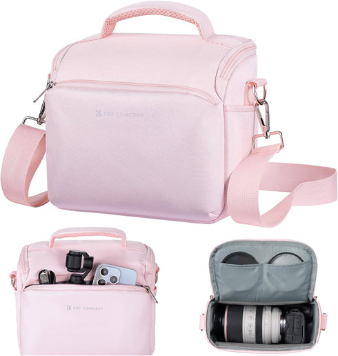 K&F Concept Camera Sling Bag Small Crossbody Camera Case DSLR/SLR/Cute Compact Shoulder Photography Bags for Photographers...