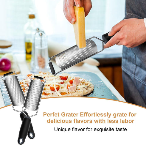 Cheese Zester Grater Handheld with Handle-Lemon Citrus Zester Tool Graters for Kitchen Stainless Steel Salad Spinner Cake Decorating Supplies,Perf...