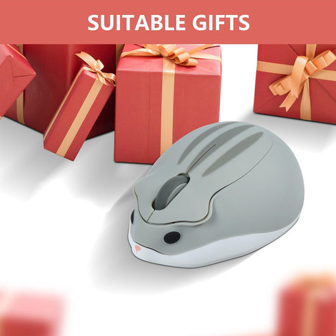 Cute Hamster Bluetooth Wireless Mouse?No USB Receiver? Cartoon Animal Wireless Silent Mouse 1200DPI Portable Travel Optical Cordless Bluetooth Mou...