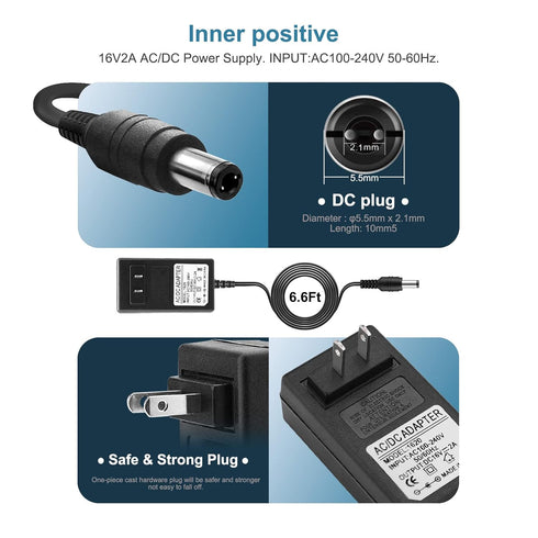 16V 2A AC DC Power Supply Adapter Charger Compatible for Altec Lansing IMW888 IMW888s IMW645 IMW778 IMT804N Big Super LifeJacket Wireless Waterpro...