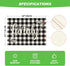 Artoid Mode Love Family Together Home Buffalo Plaid Placemats for Dining Table, 12 x 18 Inch Holiday Vintage Thanksgiving Washable Table Mat Set o...