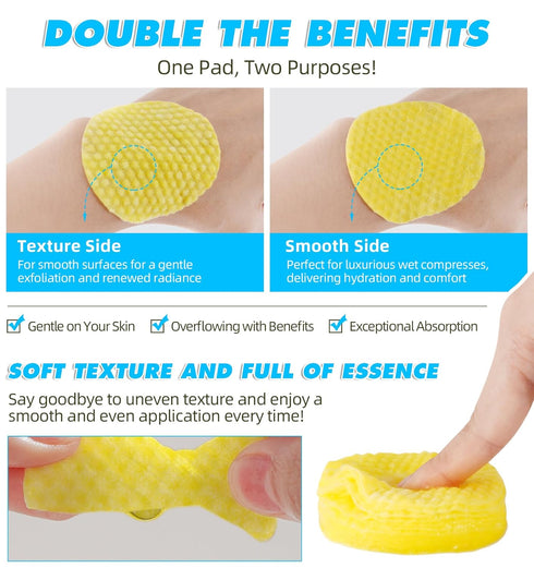 Kojic Acid Cleansing Pads,Kojic Acid and Turmeric Cleansing Pads for face,Turmeric Kojic Acid Lemon Chamomile Pads with Natural Ingredients,All Sk...