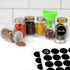 CycleMore 15 Pack 4oz Glass Mason Spice Jars, Round Spice Containers with Silver Metal Caps and Pour/Sift Shaker Lids-40pcs Labels,1pcs Silicone C...