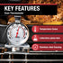 CDN Oven Thermometer ProAccurate®, Easy-to-Read 2" Dial, Stainless Steel Housing, Temperature Zones, Stand or Hang, Monitor Oven Temperatures, NSF...