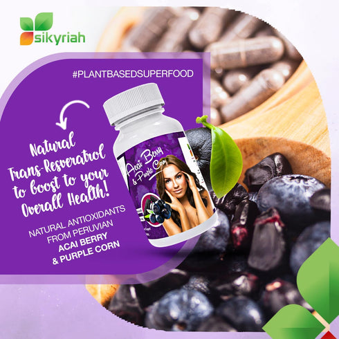 Acai with Purple Corn Capsules l 1000mg per Serving High Antioxidant Source Pills l Inmune Support Superfood l (100 count)...