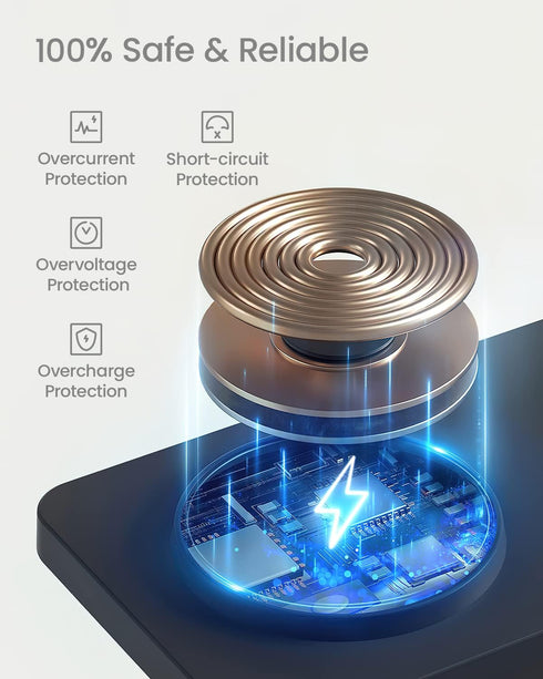 Wireless Charging Pad for Apple - Magnetic 2 in 1 Charger for iPhone 15/14/13/12 Pro Max/Pro/Mini, Apple Watch Ultra/8/7/6/SE/5/4/3, AirPods 3/Pro...