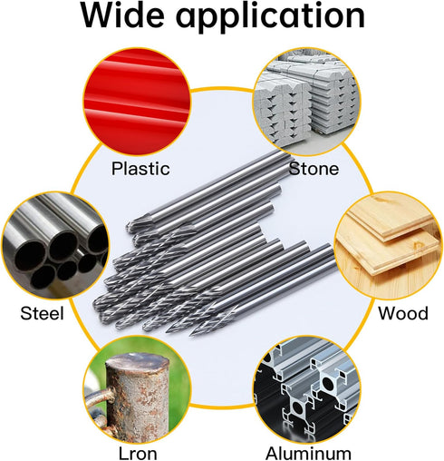 HUHAO 20pcs Carbide Burr Set Deburring Tool Tungsten Steel Die Grinder Accessory Bit Rotary Tool Files Diamond Burrs Set Metal Working Drilling 3m...