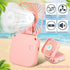Hortsun 3Pack Necklace Fan Portable Neck Hanging Fan Mini Fan Handheld Fan for Cooling Small Personal Hands Free Fan USB Rechargeable Battery 3 Sp...
