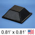 Black Large Trapezoid Bumper Feet (56 Pack) Self Stick Bumper Pads - Adhesive Tall Square Bumpers for Electronics, Speakers, Laptop, Appliances, F...