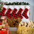 DERAYEE 6 Pack Christmas Stockings Bulk, 18 Inch Large Red Black Buffalo Plaid Fireplace Hanging Stockings for Family Holiday Xmas Party Decoratio...