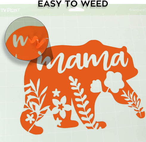 HTVRONT Orange Permanent Vinyl - 12 Pack for Cutting Machine - 10 Sheets 12" x 12"& 2 Transfer Tape Sheets - Glossy...