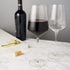 Viski Raye Angled Crystal Bordeaux Wine Glasses Set of 2 - Premium Crystal Clear Glass, Modern Stemmed, Flat Bottom Red Wine Gift Set - 16oz...