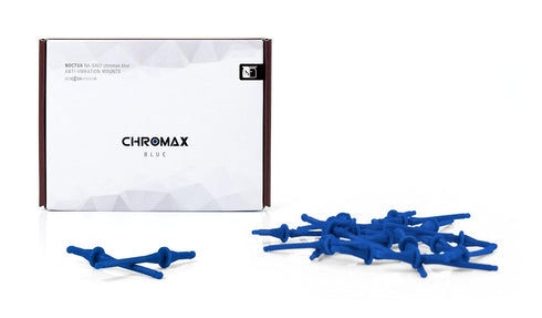 Noctua NA-SAV2 chromax.Blue, Silicone Anti-Vibration Fan Mount Set (20-Pack, Blue)...