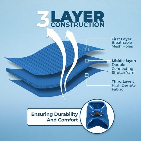 Voyager Step-in Air All Weather Mesh Harness and Reflective Dog 5 ft Leash Combo with Neoprene Handle, for Small, Medium and Large Breed Puppies b...