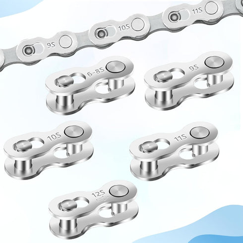 5 Pair Bike Chain Link Bicycle Missing Link for 8-9-10-11-12 Speed Chain Bike Chain Master Link Reusable Steel Bike Chain Link Professional Chain ...