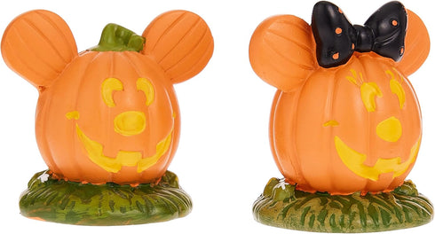 Department 56 Disney Village Halloween Accessories Pumpkintown Mickey and Minnie Mouse Topiaires Figurine Set, 1.75 Inch, Multicolor...