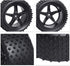 Hobbypark Front and Rear Tires & Wheels Set 12mm Hex Hubs Foam Inserts for Redcat HPI Exceed RC 1/10 Off Road Buggy Tyre (4-Pack)...