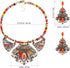 Bohemian Jewelry Set for Women - Colorful Resin Bib Necklace and Earrings, Ethnic Style Statement Jewelry for Weddings, Parties, and Everyday Wear...