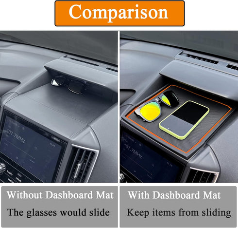 JKCOVER Dashboard Mats Compatible with Subaru Crosstrek/Impreza 2018-2022 2023 and Subaru Forester 2019-2024 Accessories Center Console Liner Mats...