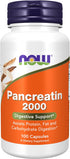NOW Supplements, Pancreatin 10X 200 mg with naturally occurring Protease (Protein Digesting), Amylase (Carbohydrate Digesting), and Lipase (Fat Di...
