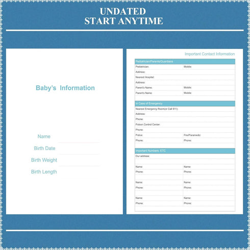 Baby's Daily Care Planner - A5 Newborn Baby Log Book for Tracking Daily Routine, 152 Easy-to-Use Pages to Monitor Nursing, Sleep, Feeding, Diapers...