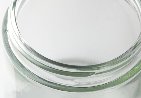 4 oz / 120 ml Clear Thick Glass Straight Sided with White Smooth Lid (12 pack) + Small Glass Balm Jar...