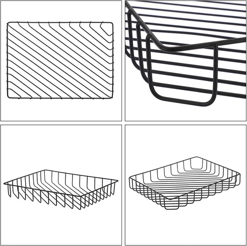 BTSKY Multipurpose A4 File Tray Wire Desk Tray Organizer Elegant Letter Size Desk Documents Tray Magazine Files Storage Basket Organizer Bin for O...