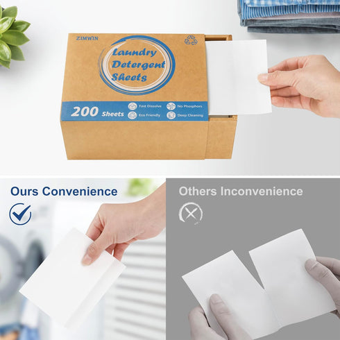 Laundry Detergent Sheets, 200 Sheets Fresh Linen Scent Laundry Sheets - Eco-Friendly Hypoallergenic Liquidless Washing Supplies for Dorm Travel Ca...