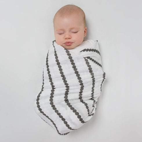 SwaddleDesigns Cotton Muslin Swaddle Blanket, Receiving Blanket for Boys & Girls, Best Shower Gift, 46x46 inches - Bumpkin, Soft Black...