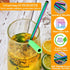 Lazycorner 16 Pcs Metal Straw Reusable 8.5" 10.5" 6mm Stainless Steel Straws for Tumblers 20oz-32oz, Rainbow Drinking Straws with Silicone Tips, 4...