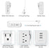 Travel Power Strip with USB - NTONPOWER 2 Outlets 3 USB Portable Desktop Charging Station, 15 inches Wrapped Short Extension Cord for Hotels, Crui...