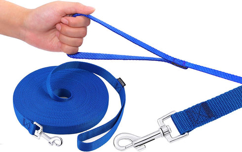 AmaGood Dog/Puppy Obedience Recall Training Agility Lead-15 ft 20 ft 30 ft 50 ft Long Leash-for Dog Training,Tie Out,Play,Safety,Camping (20 feet,...