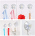 Clear Plastic Suction Cup Hook, oobest 6 Pack Ultra Heavy Duty Hooks Strong Power Lock Hooks Vacuum Traceless Hooks Smooth Waterproof Oil-Proof Wa...