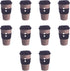 ARTIBETTER 100pcs Wooden Buttons Coffee Cup Design Sewing Button Decorative DIY Wood 1.5cm 2 Hole Button for Sewing Scrapbooking Oval Craft Embell...