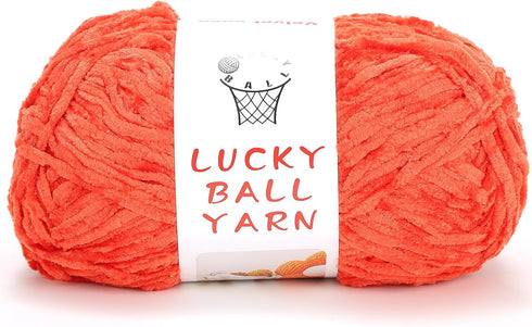 Soft Chenille Yarn (Solar Red, 1PCS) for Crafts, Crocheting, Fancy Yarn for Sweater/Hat/Blankets/DIY Craft, 100% Polyester, 210m/230yard, #4 Mediu...