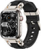 amBand Bands Compatible with Apple Watch 9/8/7 45mm, M1 Sport Series Rugged Durable Strap with Stainless Steel Connector to Match Watch's Metal Ca...
