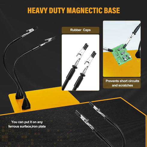Magnetic Soldering Helping Hands, Third Hand Tools for Soldering, Wire Holders with Flexible Gooseneck Metal Arms for Hobby Welding Crafts(Pack of...