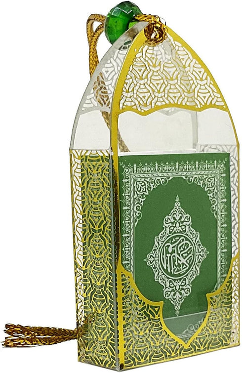 Islam Car Rear Mirror Mini Hangers - Islamic Ornament Al-Quran Ramadan Eid Muslim Car Décor Hanging Charm Decor Interior Accessories (Gold 2 - Gre...
