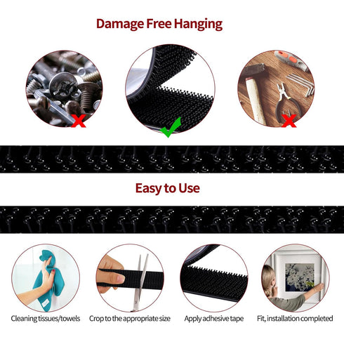 Reclosable Interlocking Fastener, 1in x 2in Strip Hooks, 8 Pcs Ez Pass Holder Adhesive, Heavy Duty Hook and Loop, Industrial Strength Mounting Tap...