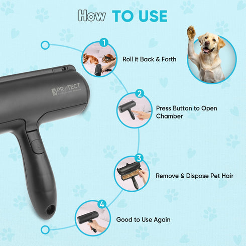 Pet Hair Remover for Couch - Reusable Lint Roller, Cat and Dog Fur Remover Tool for Couch, Carpet, Blanket, Rug, Car and Other...