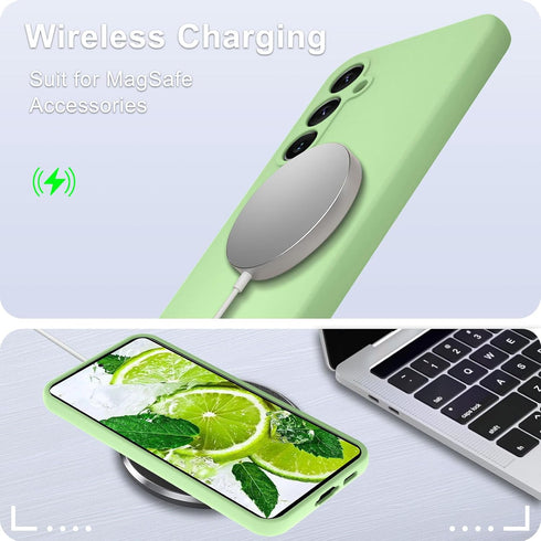 for Samsung Galaxy S23 FE Case, Silicone Phone Case with 1 Screen Protector, Soft Anti-Scratch Microfiber Lining, Full Body Shockproof Slim Cover ...