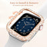 Mosonio Case Cover Compatible with apple watch 41mm, Full Bling Metal watch case 9/8/7 41mm for Women, Shiny and Durable Protective Case Cover for...