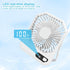 Desk Fan Battery Rechargable Fan, Ultra Quiet Small Portable Fan, 2600mAh 180°Foldable Portable Personal Fan 3 Speeds Adjustable Fan with USB and ...