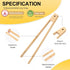 4 Pcs Bamboo Tongs Set: Wooden Tongs for Cooking, 11.8in Kitchen Long Tongs & 9.8in Toaster Tongs, Bamboo Tongs for Kitchen Salad, Bacon, Pickles,...