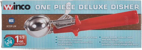 Winco Ice Cream Disher with Red Handle, Size 24...
