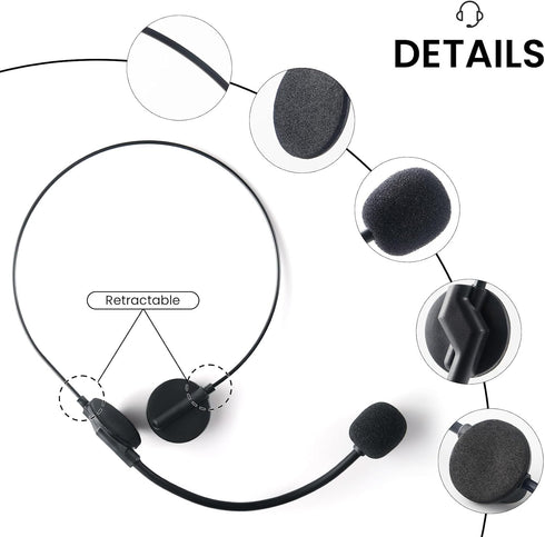Microphone Headset Fake Rock Star Headset Toy Headset Mic Costume Accessories Concert Headphone Makeup Props (1, Large)...