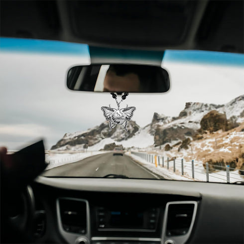 Mom Memorial Suncatcher Butterfly for Car Charm Loss of Mother Ornament Hanging Rear View Mirror Accessories Grief Bereavement Sympathy Gift...