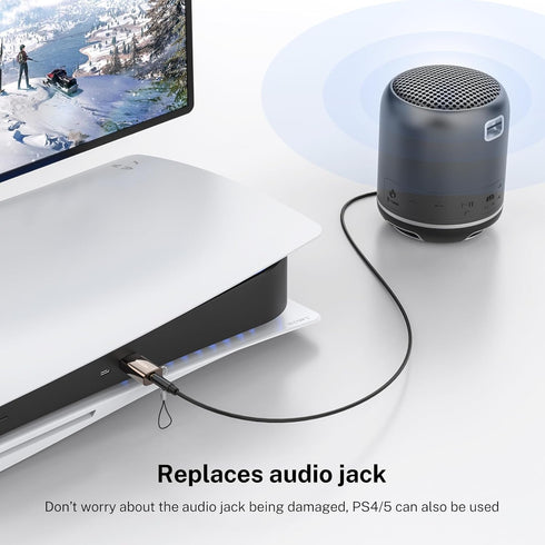 MOSWAG USB to 3.5mm Audio Jack Adapter?2 pack?, USB to Audio Aux Adapter, External Sound Card Converter Compatible with Headset Windows, Desktops,...