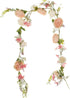 6 Ft Artificial Peony Garland with Mixed Peony Flowers and Green Leaves for Wedding Dining Table Home Party Decor...